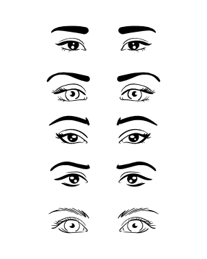 Female Eyes Silhouette Clip Art