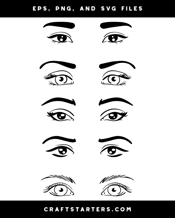 Female Eyes Silhouette Clip Art