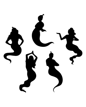 Female Genie Silhouette Clip Art