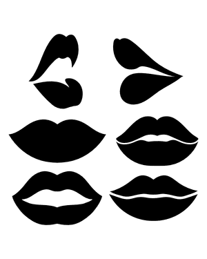 Female Lips Silhouette Clip Art