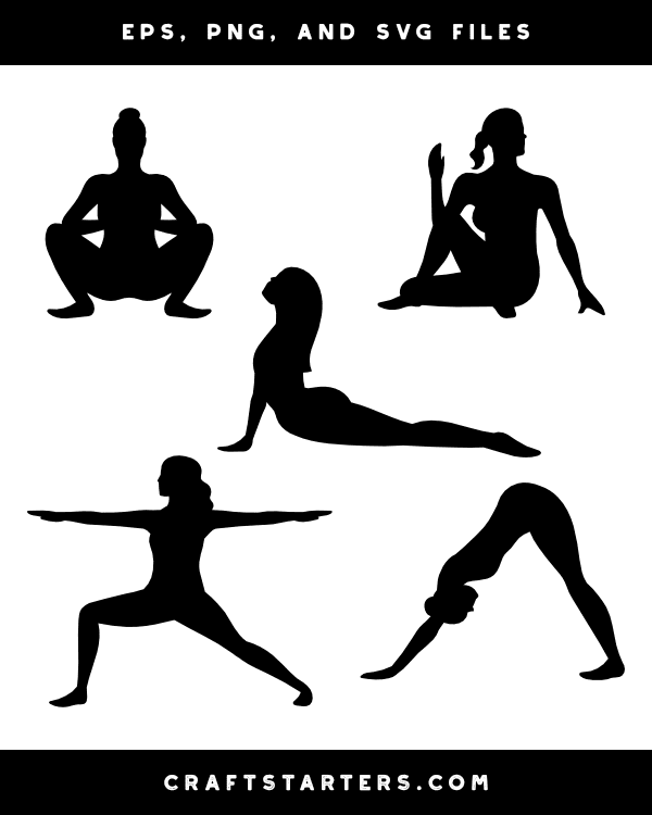 Female Yoga Silhouette Clip Art