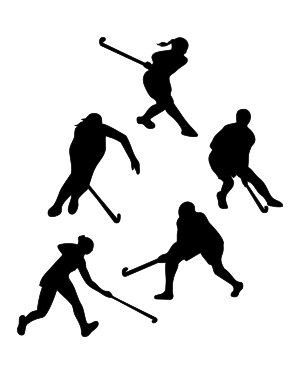 Field Hockey Player Silhouette Clip Art