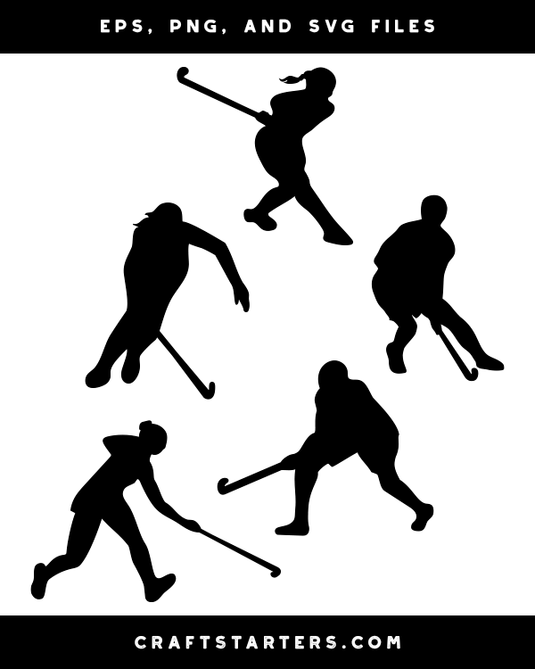 Field Hockey Player Silhouette Clip Art