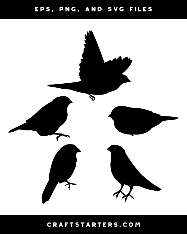 Finch Silhouette Clip Art