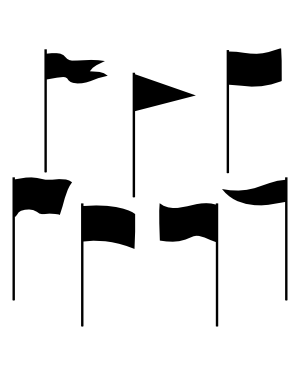Flag Silhouette Clip Art