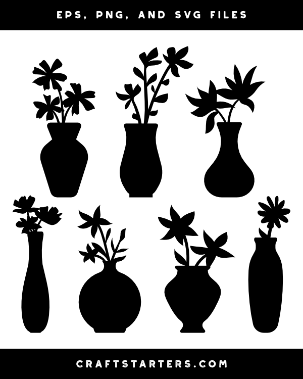 Flower Vase Silhouette Clip Art