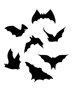Flying Bat Silhouette Clip Art