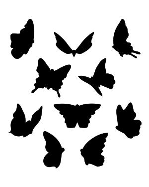 Flying Butterfly Silhouette Clip Art