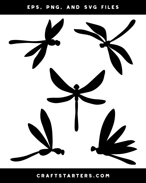 Download Flying Dragonfly Silhouette Clip Art