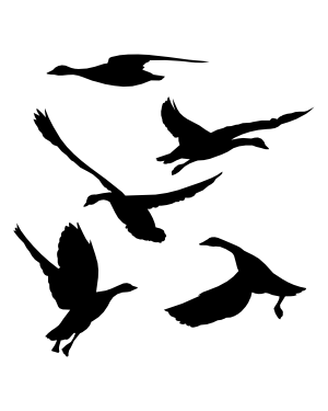 Flying Goose Silhouette Clip Art