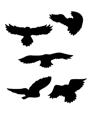 Flying Owl Silhouette Clip Art