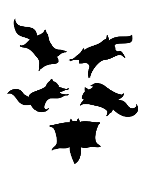 Flying Squirrel Silhouette Clip Art