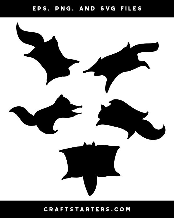 Download Flying Squirrel Silhouette Clip Art