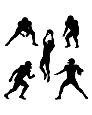 Football Player Silhouette Clip Art