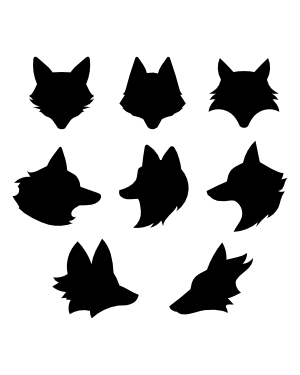 Fox Head Silhouette Clip Art
