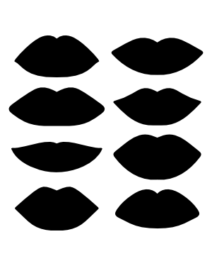 Full Lips Silhouette Clip Art