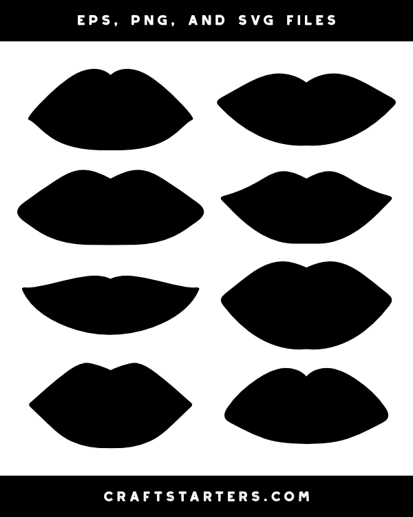 Full Lips Silhouette Clip Art