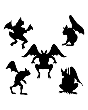 Gargoyle Silhouette Clip Art