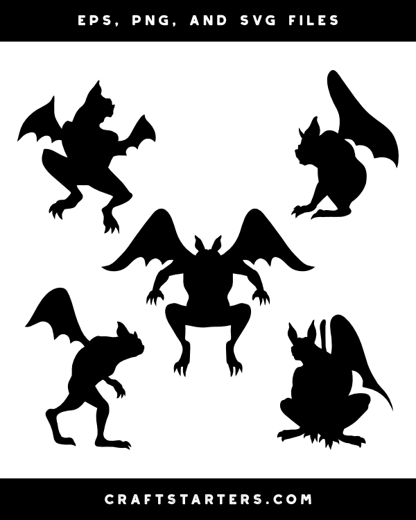 Gargoyle Silhouette Clip Art