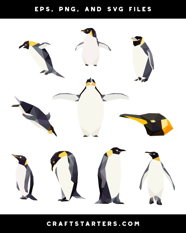 Geometric Penguin Clip Art