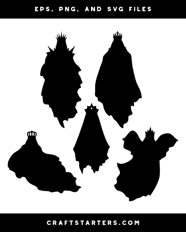 Ghost With Crown Silhouette Clip Art