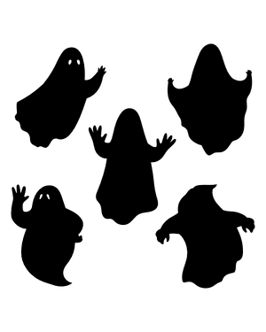 Ghost With Hands Silhouette Clip Art