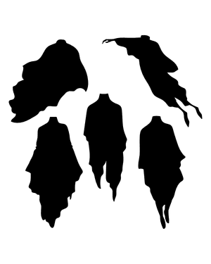 Ghost With No Head Silhouette Clip Art