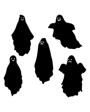 Ghost With Teeth Silhouette Clip Art