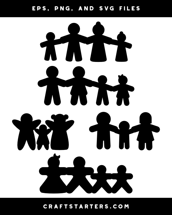 Download Gingerbread Family Silhouette Clip Art