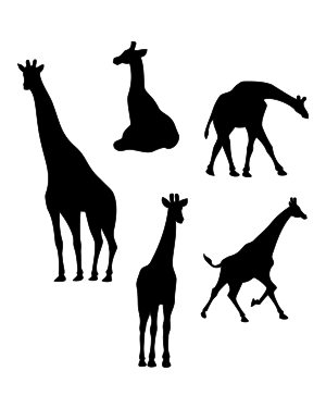 Download Walking Giraffe Silhouette Clip Art