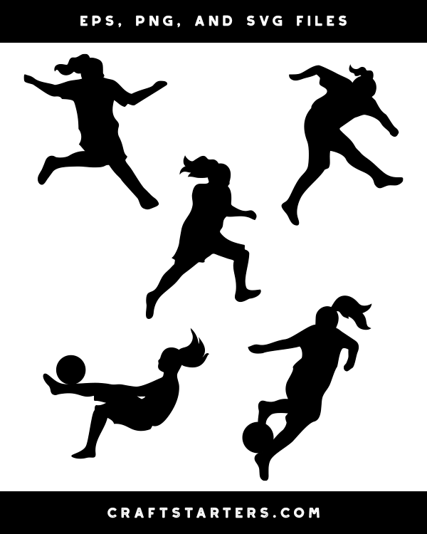girl soccer player silhouette