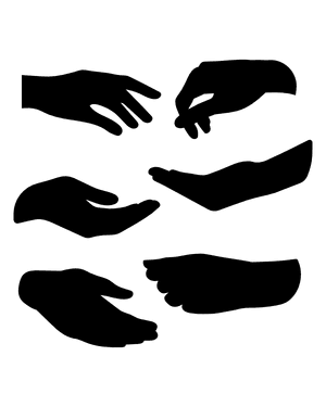 Giving Hand Silhouette Clip Art