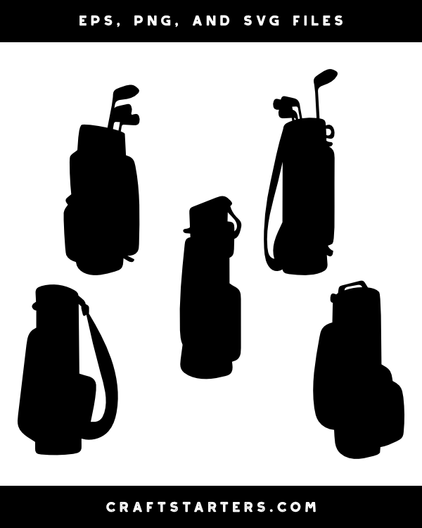 Golf Bag Silhouette Clip Art