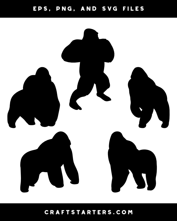 Gorilla Silhouette Clip Art