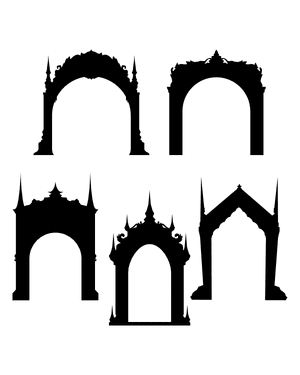 Gothic Arch Silhouette Clip Art