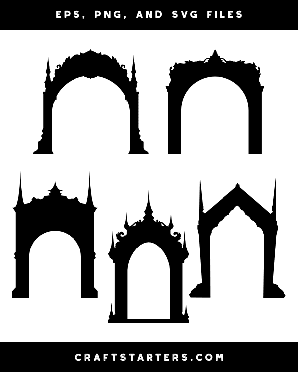 Gothic Arch Silhouette Clip Art