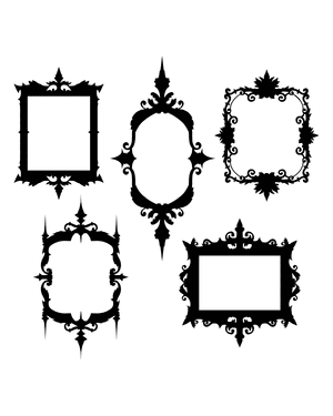 Gothic Frame Silhouette Clip Art