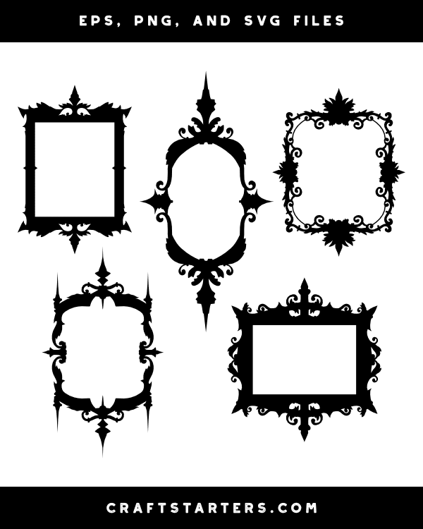 Gothic Frame Silhouette Clip Art