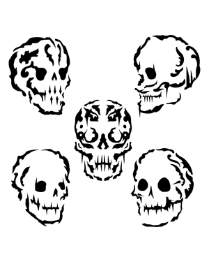 Gothic Skull Silhouette Clip Art