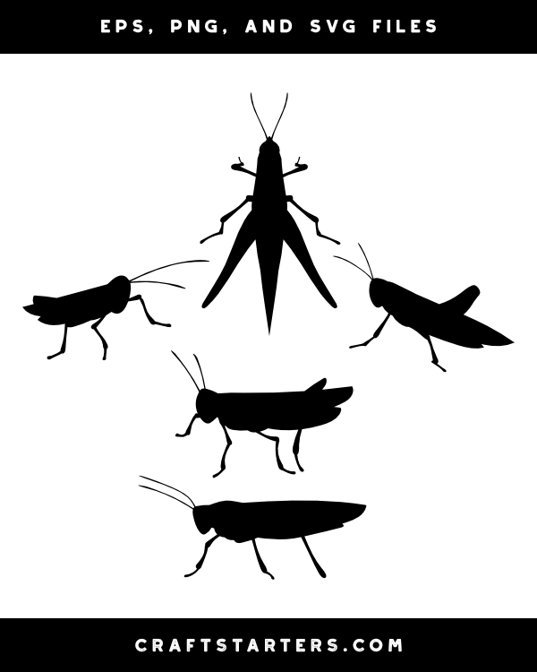 Grasshopper Silhouette Clip Art