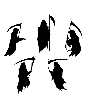 Grim Reaper Silhouette Clip Art