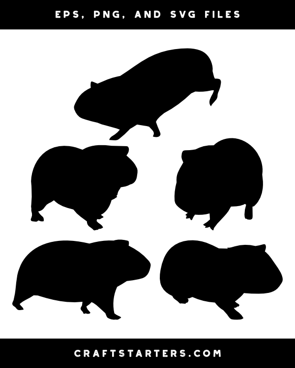 Guinea Pig Silhouette Clip Art