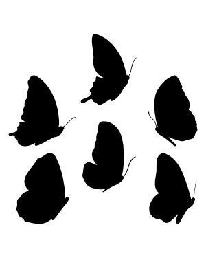 Half Butterfly Silhouette Clip Art