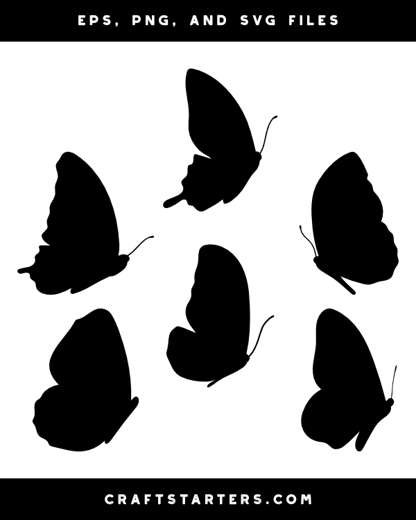 Half Butterfly Silhouette Clip Art