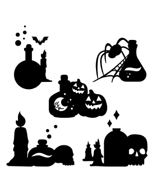 Halloween Potion Silhouette Clip Art