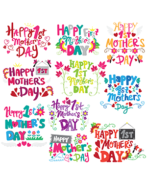 Happy 1st Mother's Day Clip Art