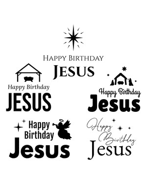 Happy Birthday Jesus Silhouette Clip Art