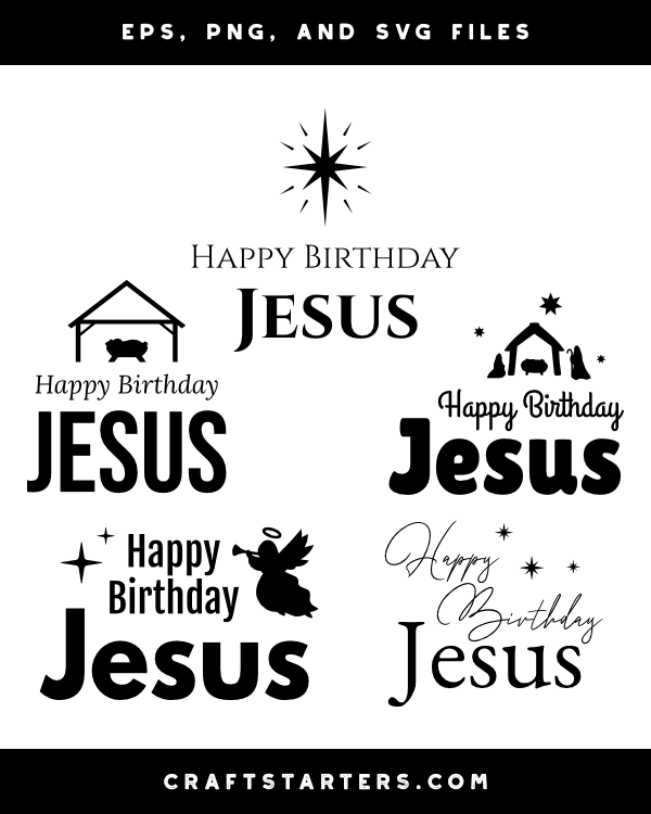 Happy Birthday Jesus Silhouette Clip Art