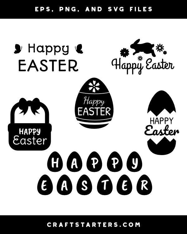 Happy Easter Silhouette Clip Art