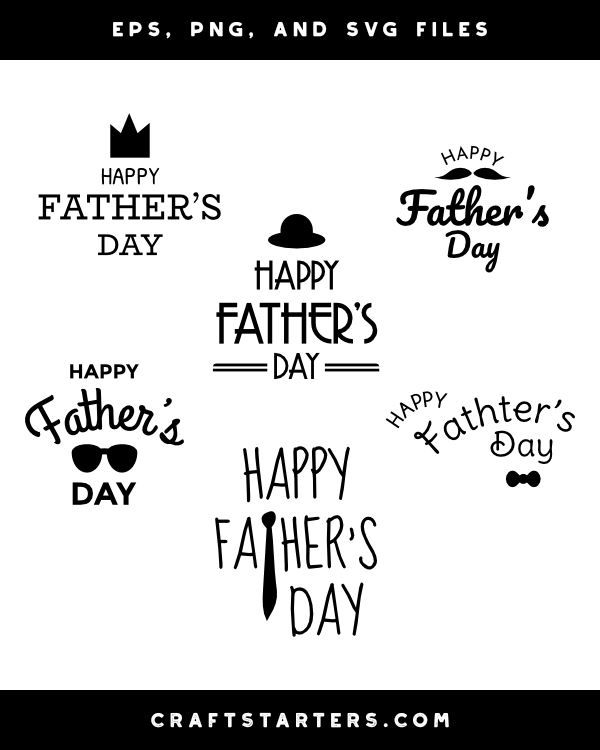 Happy Fathers Day Silhouette Clip Art